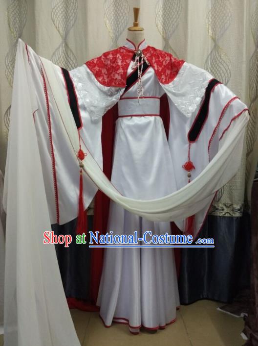 Traditional China Ancient Cosplay Swordsman Fairy Costume Fancy Dress for Women