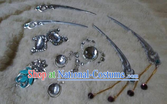 Traditional China Ancient Cosplay Swordsman Palace Lady Hair Accessories Hairpins for Women