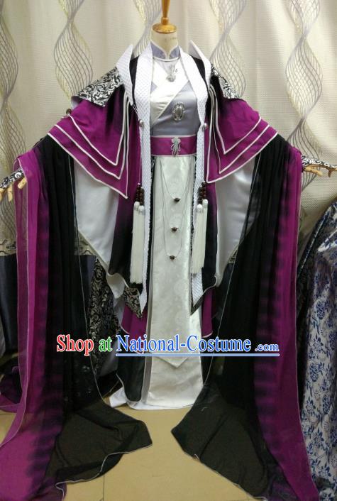 China Ancient Cosplay Swordswoman Costume Fancy Dress Traditional Hanfu Clothing for Women