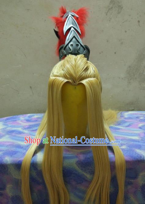 Traditional China Ancient Cosplay Prince Wig and Hair Accessories Hairpins for Men