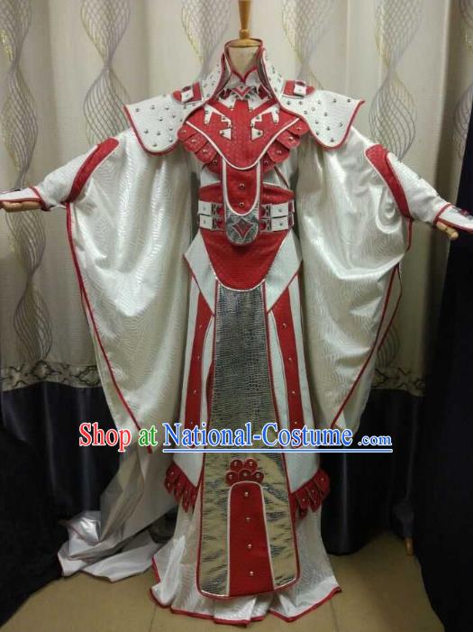 China Ancient Cosplay Swordsman General Costume Knight Fancy Dress for Men