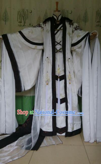 Traditional China Ancient Cosplay Royal Highness Costume Swordsman Clothing for Men