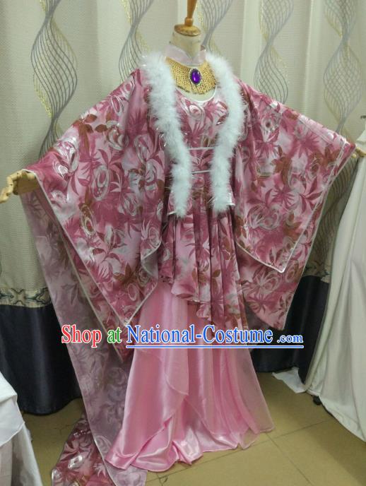 Ancient Chinese Costume hanfu Chinese Wedding Dress traditional china Cosplay Swordsman Wig Clothing Headwear