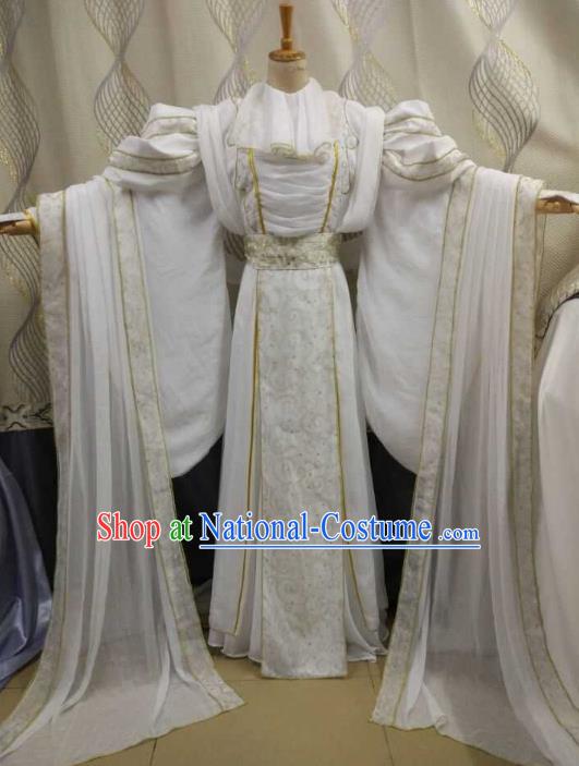 China Ancient Cosplay Peri Swordsman Costume Princess Fancy Dress Traditional Hanfu Clothing for Women