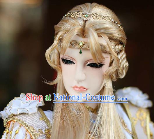 Traditional China Ancient Cosplay Prince Hair Accessories Wig and Headwear for Men