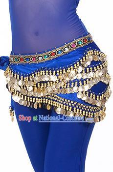 Traditional Asian Indian Belly Dance Waist Accessories Royalblue Waistband India National Dance Belts for Women