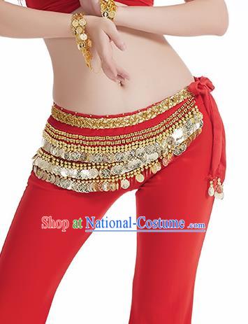 Red Waistband Asian Indian Belly Dance Waist Accessories India National Dance Belts for Women