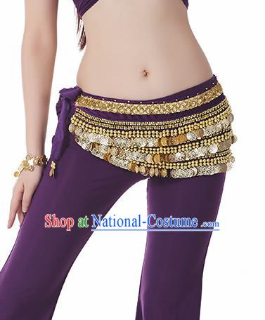 Purple Waistband Asian Indian Belly Dance Waist Accessories India National Dance Belts for Women