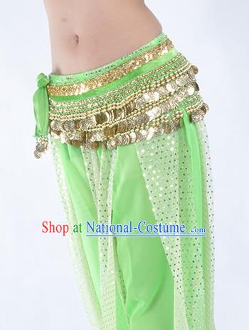 Light Green Waistband Asian Indian Belly Dance Waist Accessories India National Dance Belts for Women