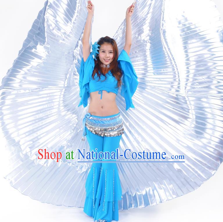 Asian Indian Belly Dance Prop White Wings India National Stage Performance Large Wing for Women