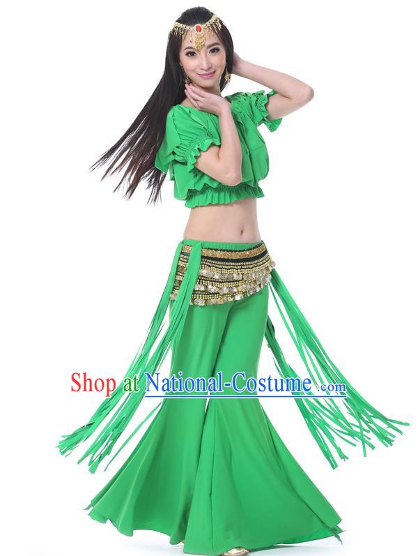 Indian Belly Dance Green Uniform India Raks Sharki Dress Oriental Dance Rosy Clothing for Women