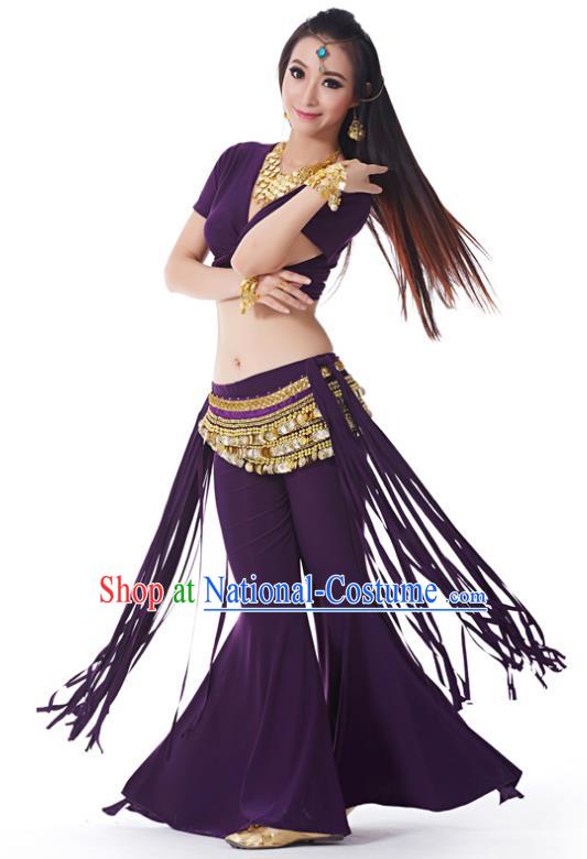 Indian Belly Dance Costume India Raks Sharki Purple Uniform Oriental Dance Clothing for Women