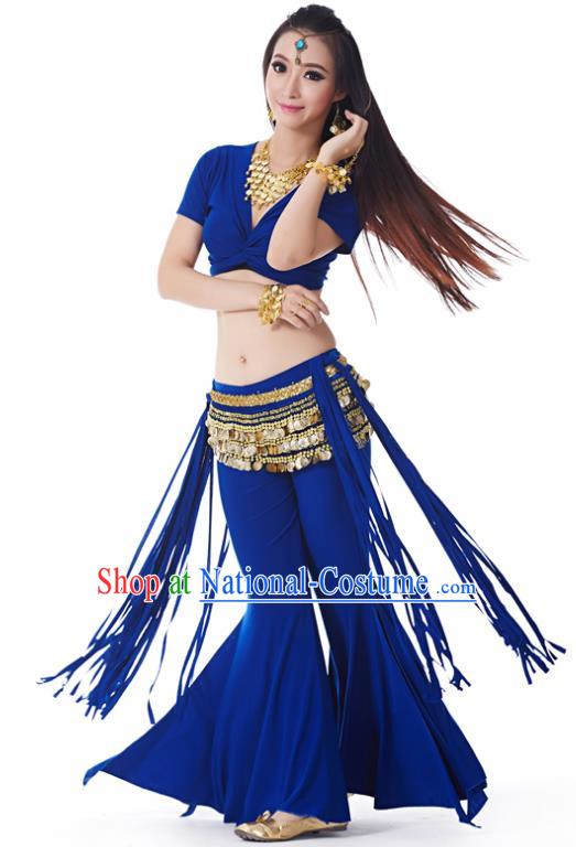 Indian Belly Dance Costume India Raks Sharki Royalblue Uniform Oriental Dance Clothing for Women