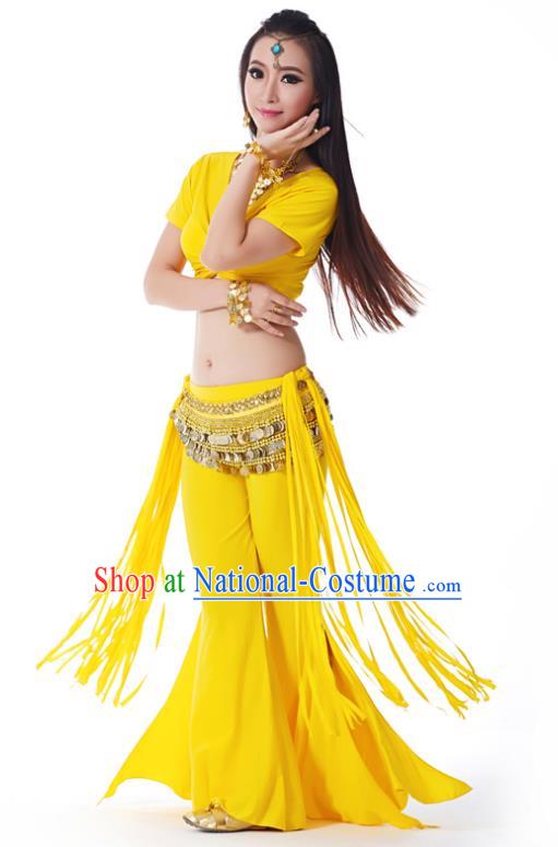 Indian Belly Dance Costume India Raks Sharki Yellow Uniform Oriental Dance Clothing for Women