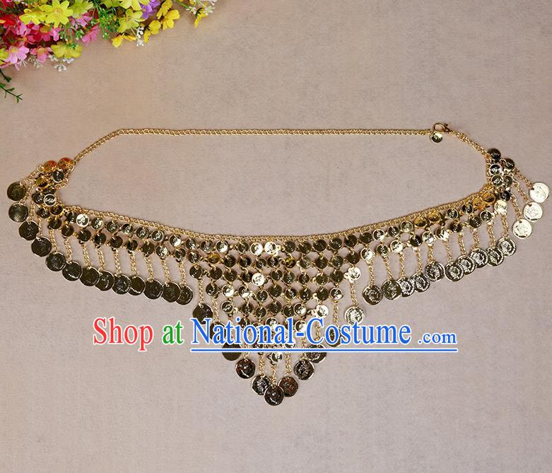 Asian Indian Belly Dance Waist Chain Tassel Waistband India Raks Sharki Belts for Women