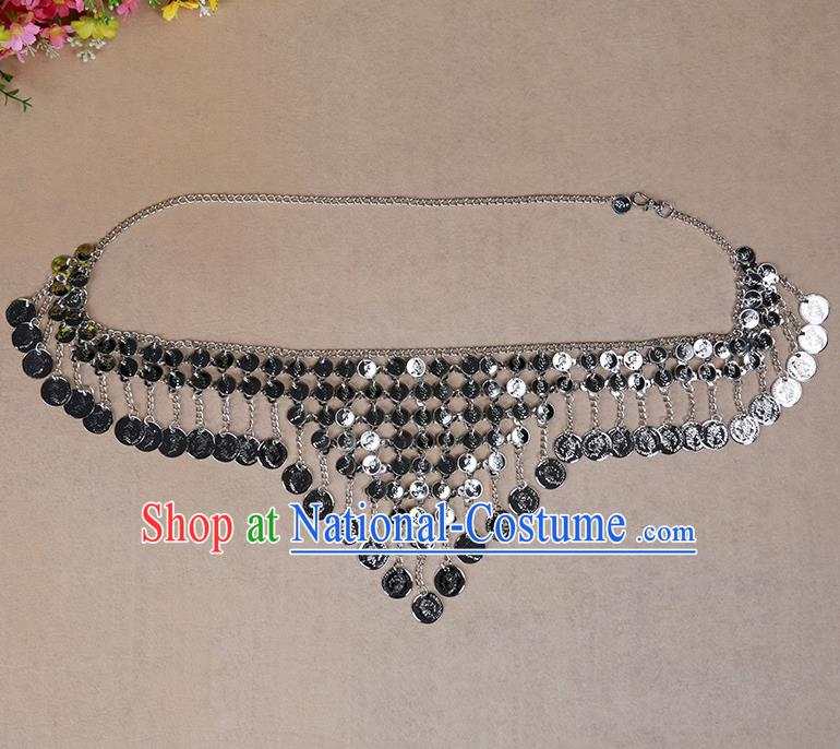 Asian Indian Belly Dance Waist Chain Tassel Waistband India Raks Sharki Belts for Women