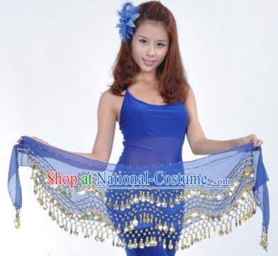 Asian Indian Belly Dance Waist Accessories Royalblue Waistband India Raks Sharki Belts for Women