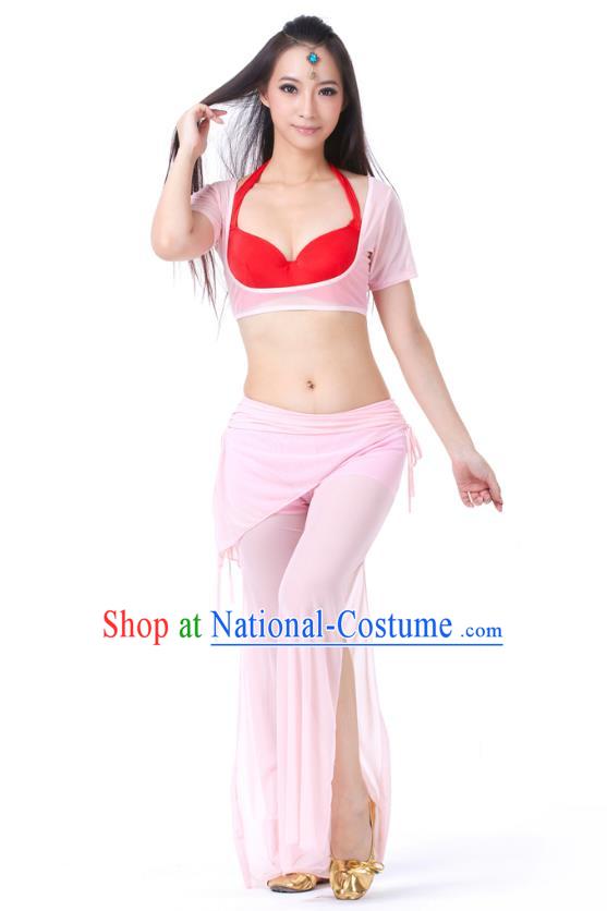 Asian Indian Belly Dance Pink Uniform India Raks Sharki Dress Oriental Dance Clothing for Women