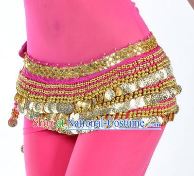 Asian Indian Traditional Belly Dance Rosy Waist Accessories Waistband India Raks Sharki Belts for Women