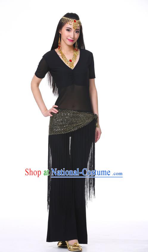 Indian Belly Dance Costume India Raks Sharki Black Suits Oriental Dance Clothing for Women