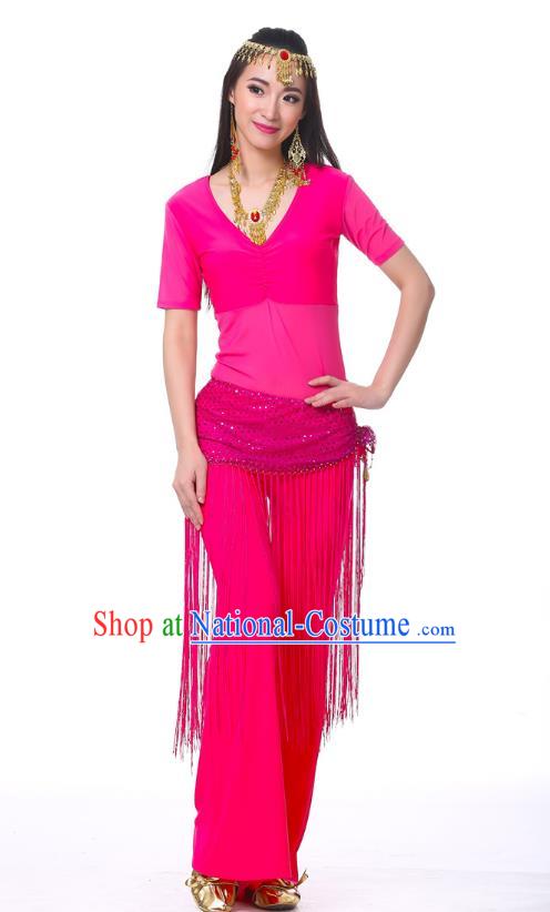 Indian Belly Dance Costume India Raks Sharki Rosy Suits Oriental Dance Clothing for Women