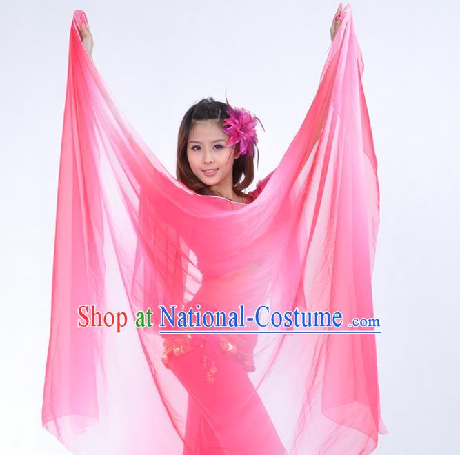 Asian Indian Belly Dance Accessories Pink Gauze Kerchief India Traditional Dance Scarf for for Women