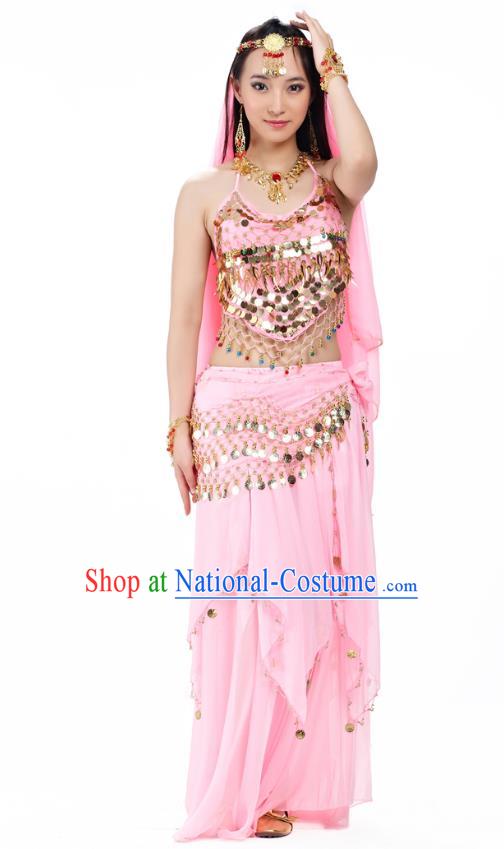 Top Indian Belly Dance Costume Oriental Dance Pink Dress, India Raks Sharki Clothing for Women