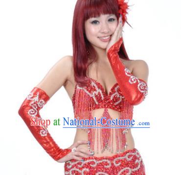 Indian Belly Dance Red Sleevelet India Raks Sharki Accessories Raglan Sleeve for Women