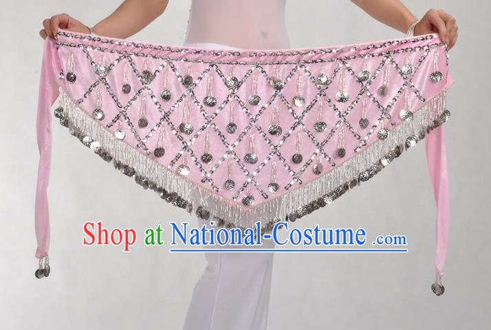 Indian Belly Dance Pink Belts Waistband India Raks Sharki Waist Accessories for Women