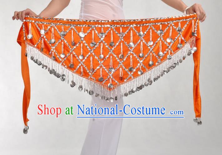 Indian Belly Dance Orange Belts Waistband India Raks Sharki Waist Accessories for Women