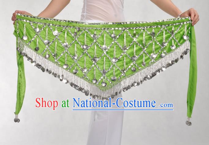 Indian Belly Dance Green Belts Waistband India Raks Sharki Waist Accessories for Women