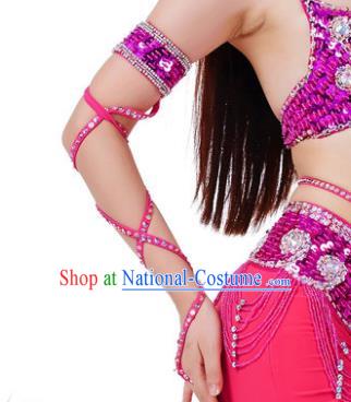 Indian Belly Dance Rosy Sleevelet India Raks Sharki Accessories Wristlet for Women