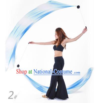 Indian Belly Dance Props India Raks Sharki Accessories Gradient Blue Ribbons for Women