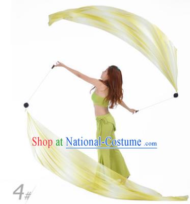 Indian Belly Dance Props India Raks Sharki Accessories Gradient Yellow Ribbons for Women