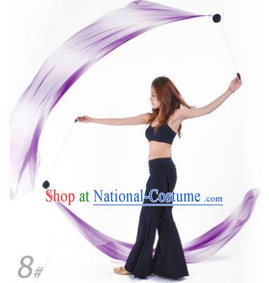 Indian Belly Dance Props India Raks Sharki Accessories Gradient Purple Ribbons for Women