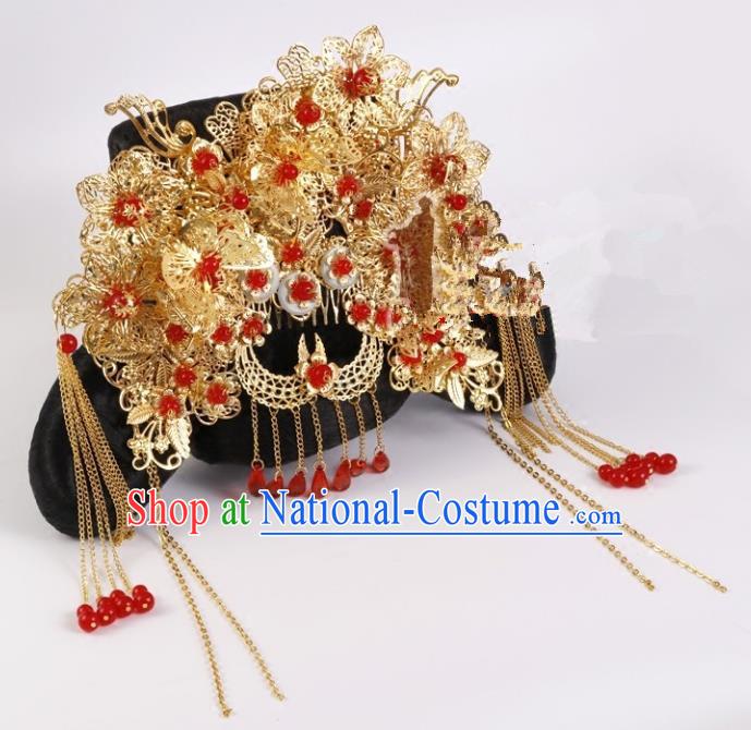 Chinese Handmade Classical Qing Dynasty Hair Accessories Ancient Manchu Lady Headwear Hairpins for Women