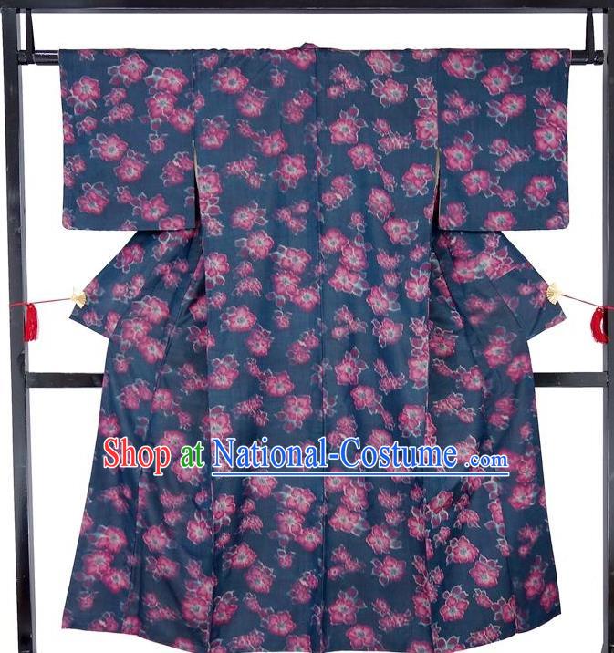 Asian Japanese Traditional Costumes Japan Kimono Yukata Printing Bathrobe Clothing for Women