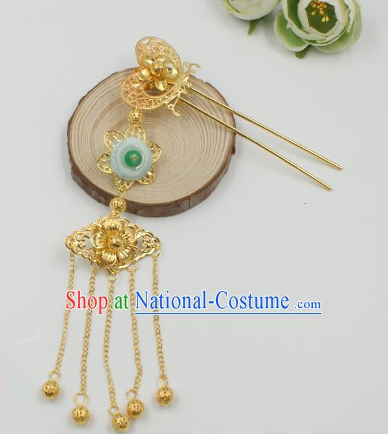 Chinese Handmade Classical Hair Accessories Ancient Hanfu Tassel Step Shake Hairpins for Women