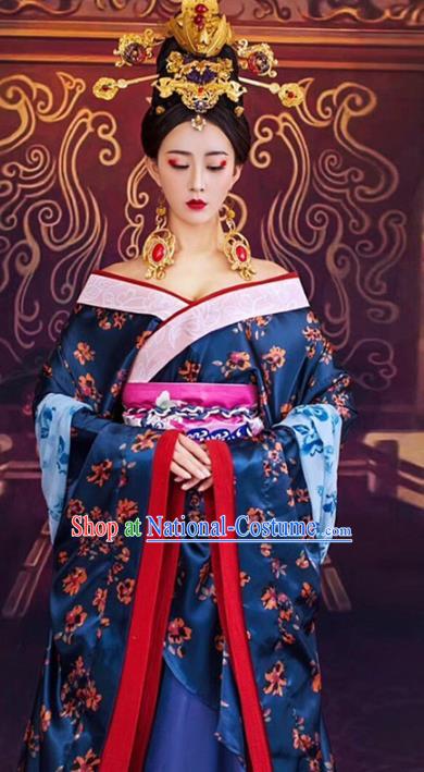 Chinese Traditional Tang Dynasty Imperial Concubine Dance Costumes and Headpiece Complete Set for Women