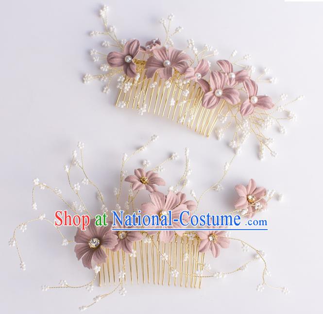 Handmade Classical Wedding Hair Accessories Bride Flowers Hair Combs for Women