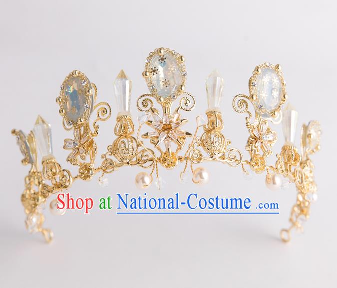 Handmade Classical Wedding Hair Accessories Bride Baroque Royal Crown Hair Coronet for Women