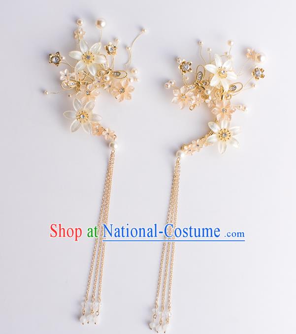 Handmade Classical Wedding Accessories Bride Tassel Earrings Headwear for Women