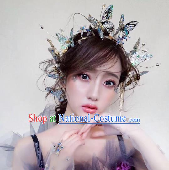 Handmade Classical Wedding Hair Accessories Bride Butterfly Hair Clasp Headband for Women