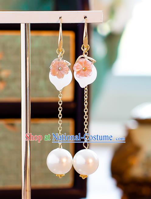 Handmade Classical Wedding Accessories Bride Pearls Tassel Earrings for Women