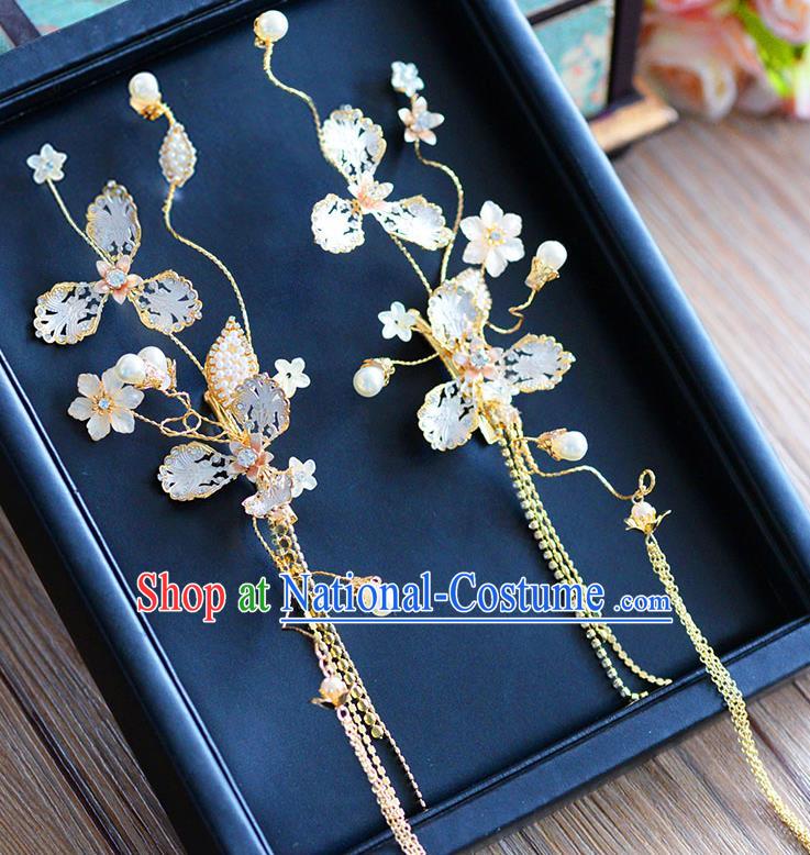 Handmade Classical Wedding Accessories Bride Ear Pendant Tassel Earrings for Women