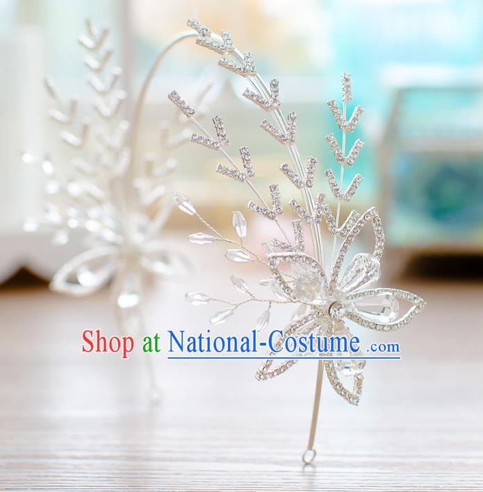 Handmade Classical Wedding Hair Accessories Bride Crystal Hair Clasp Headband for Women