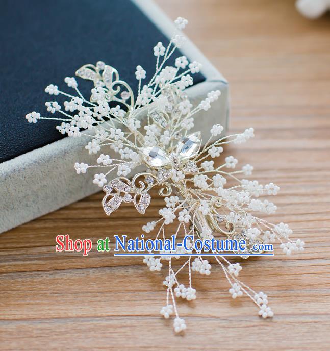 Handmade Classical Wedding Hair Accessories Bride Crystal Hair Stick Headband for Women