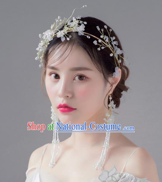 Handmade Classical Wedding Hair Accessories Bride Crystal Hair Clasp Headband for Women