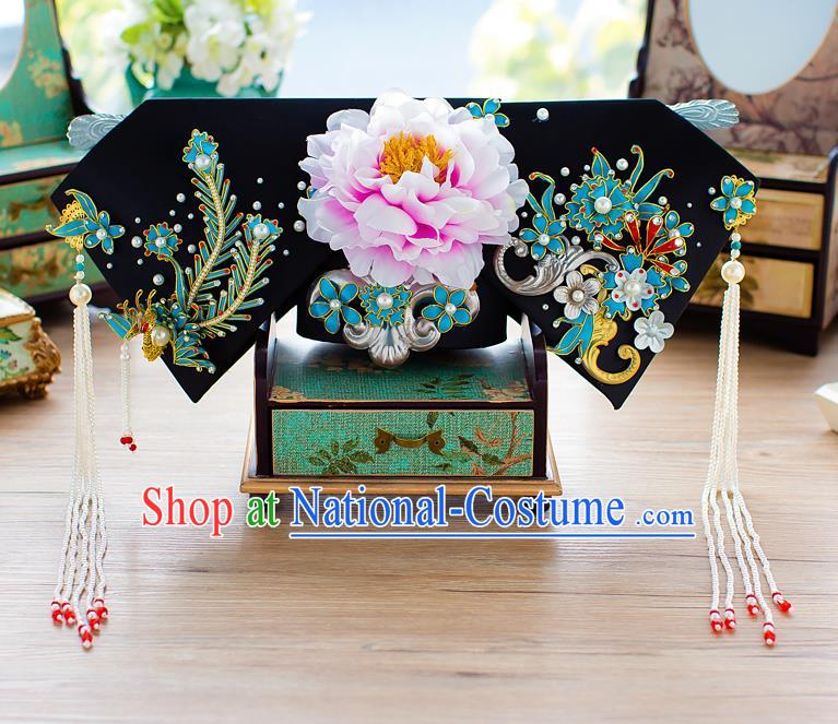 Chinese Handmade Classical Qing Dynasty Hair Accessories Ancient Hairpins Headdress for Women