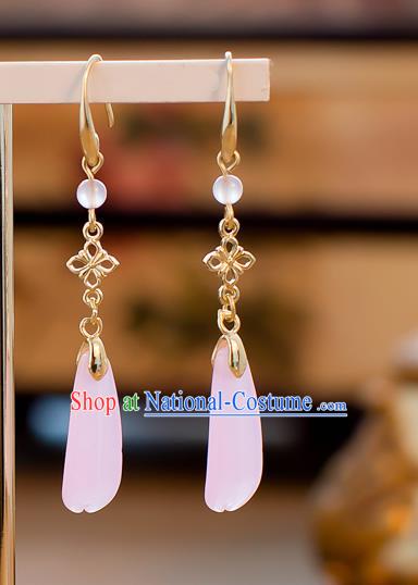 Handmade Classical Wedding Accessories Bride Ear Pendant Jade Tassel Earrings for Women